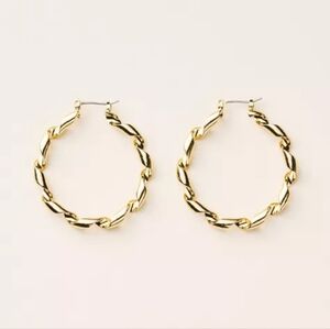Kate Spade X Target Metal Ribbon Hoop Earrings NWT Limited Edition